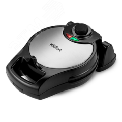 Вафельница KT-1679, мощность 950 Вт, цвет черно-серебристый KITFORT КТ-1679