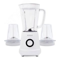 Блендер 3 в 1 KT-3019, объем 1,5 л, мощность 500 Вт, цвет белый KITFORT КТ-3019