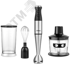 Блендер погружной 3 в 1 KT-3503, объем 600 мл, мощность 800 Вт, цвет черно-серебристый KITFORT КТ-3503