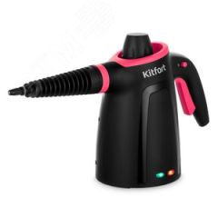 Пароочиститель KT-9170-1, Цвет черно-малиновый, Мощность 1050 Вт, Объем бойлера 0,38 л, Материал бойлера алюминий KITFORT КТ-9170-1
