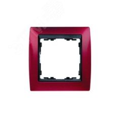 Рамка на 4 поста, S82, гранатовый металлик - графит Simon 82844-37