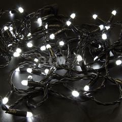 Гирлянда Нить 10 м, с эффектом мерцания, черный ПВХ, 230В, белый Neon-Night 305-275