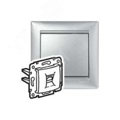 VALENA Розетка компьютерная RJ45 ISDN алюминий Daccord/Legrand 770141