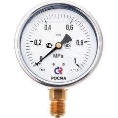 Манометр виброустойчивый радиальный ТМ-520Р.00 0. .0.1 МРа G 1/2' 100мм кл.т.1.0, готовый к гидрозаполнению РОСМА 00000000957