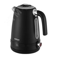 Чайник KT-6121-1, объем 1,7 л, мощность 2200 Вт, цвет черный KITFORT КТ-6121-1