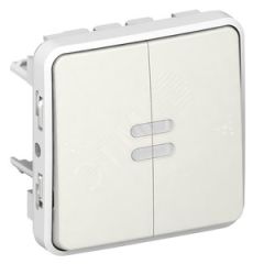 Plexo Переключатель с подсветкой 10A белый LEGRAND 069613