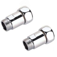 Комплект соединений для полотенцесушителя прямой гайка/штуцер 1'х3/4' состаренная бронза ДВИН 4627201604590