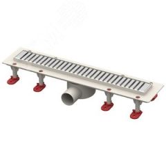 трап линейный с сухим затвором, с горизонтальным выходом d50 мм, решетка l500 мм, решетка нержавеющая сталь Татполимер 101200427