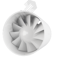 Вентилятор осевой канальный D100 ZERNBERG 10222251