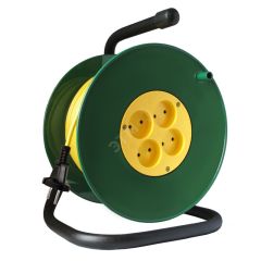 Удлинитель ТМ Союз силовой на катушке с 4  гнезда 3500 Вт 30м Универсал 481S-3303