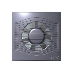 Вентилятор осевой вытяжной с обратным клапаном D100 декоративный DiCiTi SLIM 4C Dark Gray metal