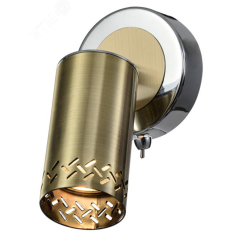 Светильник настенно-потолочный спот Alosia 7019-701 1* GU10 25 Вт поворотный с выключателем Rivoli Б0051215