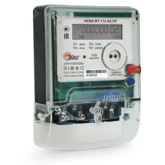 Счетчик электроэнергии НЕВА МТ 113 AS OP 5(100) однофазный многотарифный, 5(100), кл.точ. 1.0, Щ, ЖКИ, регион 63 ТАЙПИТ 6032802