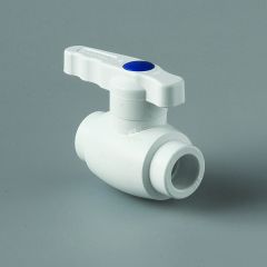 Кран шаровой 63 полнопроходной полипропиленовый PPR белый PRO AQUA PA40018