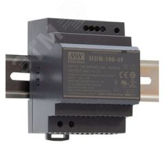 Блок питания AC-DC, 92Вт, вход 85-264 В AC 47-63Гц,120-370В DC, выход 48В,1.92А, рег. выхода 48-48.7В, в кожухе на DIN-рейку Mean well HDR-100-48