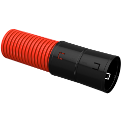 ELASTA Труба гофрированная двустенная жесткая ПНД d=110мм красная (5,7м) IEK