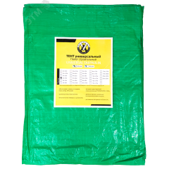 Тент п/э  5 x 6м (120г/кв.м.) светло-зеленый/серебро КМП 00-00007980