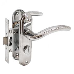 Защелка БУЛАТ ЗЩ1-Д01.04 (Л) АЛЬФА хром ЛЕВАЯ ВНУТР/ПРАВАЯ НАРУЖНЯЯ с фиксацией ПТК 13956