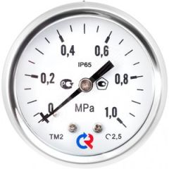 Манометр коррозионностойкий виброустойчивый осевой ТМ-321Т.00 0...0.1 МРа 1/4' кл.1.5 готовый к гидрозаполнению РОСМА 00000007669