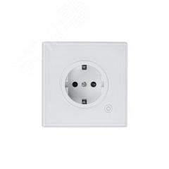 Розетка умная 1-пост. Wi-Fi, 16А, накладная, белая MOES WK-EU