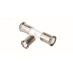 Тройник переходный уменьшенный в центре, ПВДФ пресс (белый), 32x20x32 Henco 10PKW-322032