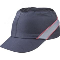 Каскетка-бейсболка защитная AIRCOLTAN, цвет черный/красный, козырек 5см Delta Plus COLTAAINOSH