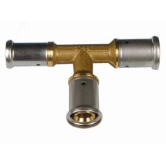 Тройник пресс 26x26х16 переходной, латунь Henco 11P-262616