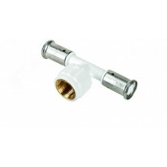 Тройник ВР, ПВДФ пресс (белый), 26x3/4x26 Henco 13PKW-260526