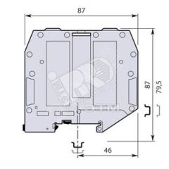 Клемма винтовая 95мм.кв. синяя ZS95 TE Connectivity ОУЭО 1SNK526020R0000