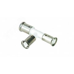 Тройник переходный уменьшенный с двух сторон, ПВДФ пресс (белый), 32x20x26 Henco 11PKW-322026