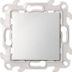 Переключатель (проходной) с подсветкой 10AX 250В~ цвета алюминий S24 Harmonie Simon 2450204-033