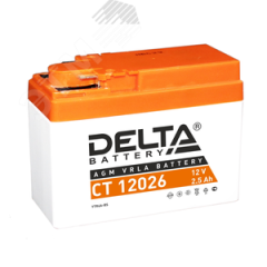 Аккумулятор CT 12В 2.5Ач Delta MOTO CT 12026