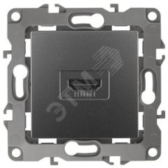 Розетка HDMI, Эра12, графит, 12-3114-12 ЭРА Б0027487