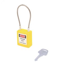 Замок безопасности навесной с тросом BD-G42 Yellow ПТК 10268