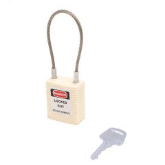 Замок безопасности навесной с тросом BD-G46 White ПТК 10283