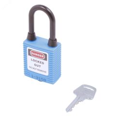 Замок безопасности навесной нейлоновая дужка BD-G13DP Blue ПТК 11055