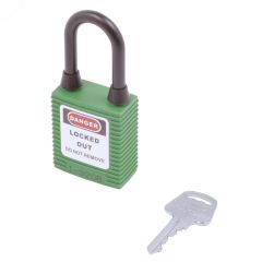 Замок безопасности навесной нейлоновая дужка BD-G14DP Green ПТК 11057