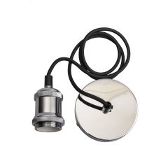 Патрон декоративный RETRO, провод 1м Е27 хром Jazzway JazzWay 5015951