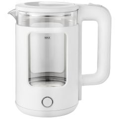 Чайник стеклянный E-256 на 1.5 л, цвет белый Energy ВиК 164151