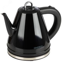 Чайник стальной E-263 на 1.2 л, основание - диск, цвет черный Energy ВиК 164133