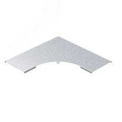 Крышка к углу плоскому плавному универсальному 90 град. к лотку 150 радиус 200 мм, толщ. 1,0 мм, Сендзимир цинк OSTEC 020304