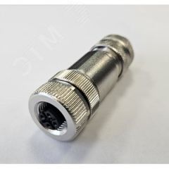 Разъем М12, 5A, штыревой, винт, металлический, прямой, резьба PG7, кабельная часть СТЭЗ 185200020