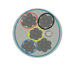 Кабель слаботочный экранированный ALARM 4x0.22 для систем сигнализации (100м) Alarmico ALARM-S 4/100