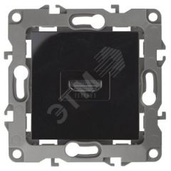 Розетка HDMI, Эра12, чёрный, 12-3114-06 ЭРА Б0027486