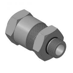 Ввод кабельный с резьбой М25х1,5 мм для прокладки кабеля в металлорукаве РЗ-ЦП-25 Спектрон КВМ-25/12-М-25х1,5