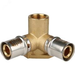 Тройник-пресс настенный с креплением 1/2'х20 для металлопластиковых труб STOUT SFP-0015-001220