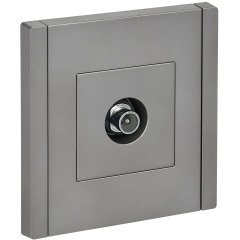 FORTE&PIANO Розетка TV проходная FP529 сталь IEK