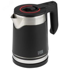 Чайник HS-1036 на 1.8 л, двойной корпус, цвет черный HomeStar 105217