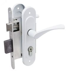Замок врезной Птимаш ЗВ4-307 белый  с/руч ПТК 12561