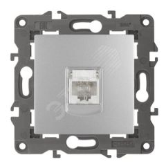 Розетка RJ45, Эра Elegance, алюминий, 14-3107-03 ЭРА Б0034304